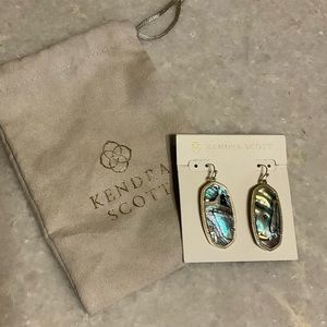 Kendra Scott Elle Earrings in Abalone Shell and Gold Hardware